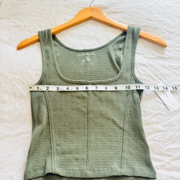 American Eagle Outfitters Dark Green corset tank - Picture 7 of 8